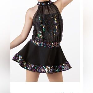 Weissman “Amazing Gertrude” Dance Wear Dress with Attached Shorts. Medium New